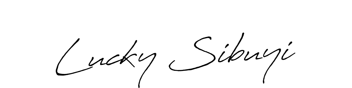 Also we have Lucky Sibuyi name is the best signature style. Create professional handwritten signature collection using Antro_Vectra_Bolder autograph style. Lucky Sibuyi signature style 7 images and pictures png