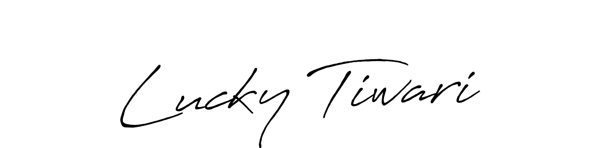 Similarly Antro_Vectra_Bolder is the best handwritten signature design. Signature creator online .You can use it as an online autograph creator for name Lucky Tiwari. Lucky Tiwari signature style 7 images and pictures png