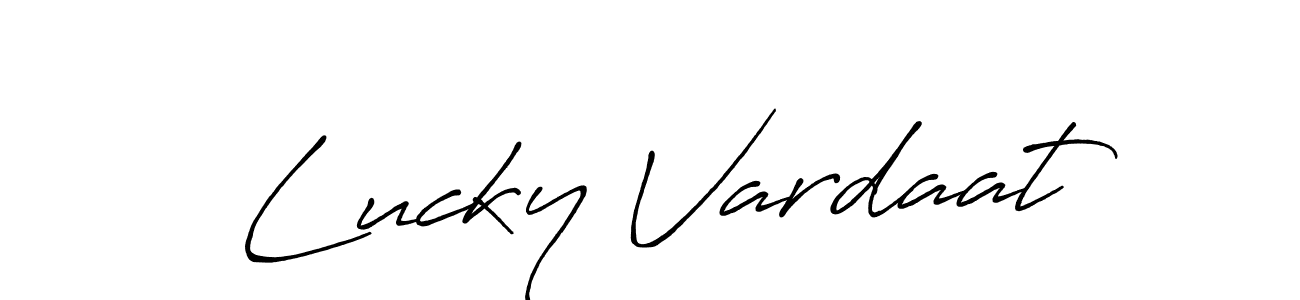 Here are the top 10 professional signature styles for the name Lucky Vardaat. These are the best autograph styles you can use for your name. Lucky Vardaat signature style 7 images and pictures png