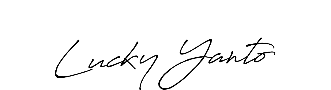 You can use this online signature creator to create a handwritten signature for the name Lucky Yanto. This is the best online autograph maker. Lucky Yanto signature style 7 images and pictures png