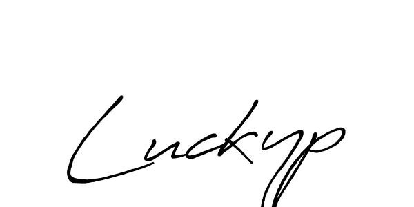 Luckyp stylish signature style. Best Handwritten Sign (Antro_Vectra_Bolder) for my name. Handwritten Signature Collection Ideas for my name Luckyp. Luckyp signature style 7 images and pictures png
