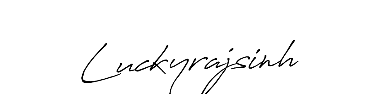 Luckyrajsinh stylish signature style. Best Handwritten Sign (Antro_Vectra_Bolder) for my name. Handwritten Signature Collection Ideas for my name Luckyrajsinh. Luckyrajsinh signature style 7 images and pictures png