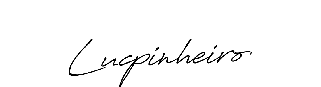 Make a beautiful signature design for name Lucpinheiro. With this signature (Antro_Vectra_Bolder) style, you can create a handwritten signature for free. Lucpinheiro signature style 7 images and pictures png