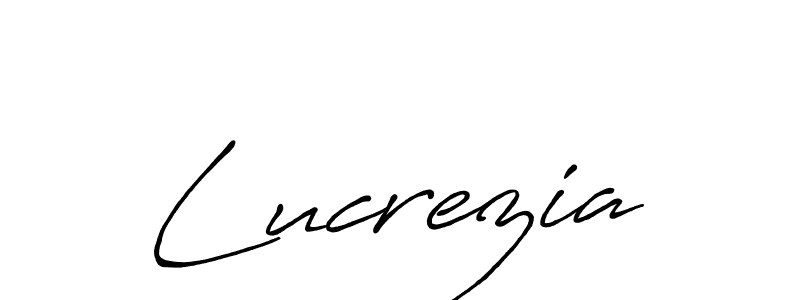 Create a beautiful signature design for name Lucrezia. With this signature (Antro_Vectra_Bolder) fonts, you can make a handwritten signature for free. Lucrezia signature style 7 images and pictures png