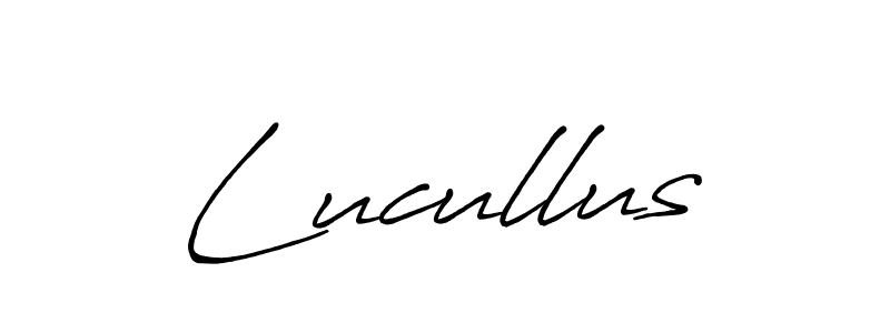 Make a beautiful signature design for name Lucullus. With this signature (Antro_Vectra_Bolder) style, you can create a handwritten signature for free. Lucullus signature style 7 images and pictures png