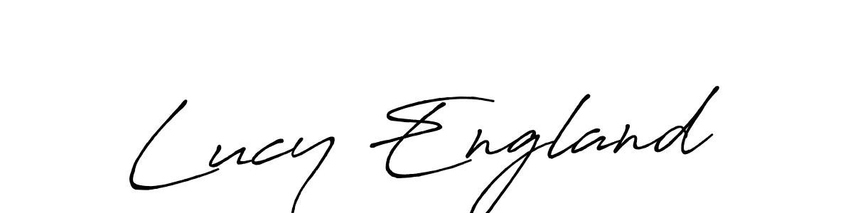 if you are searching for the best signature style for your name Lucy England. so please give up your signature search. here we have designed multiple signature styles  using Antro_Vectra_Bolder. Lucy England signature style 7 images and pictures png