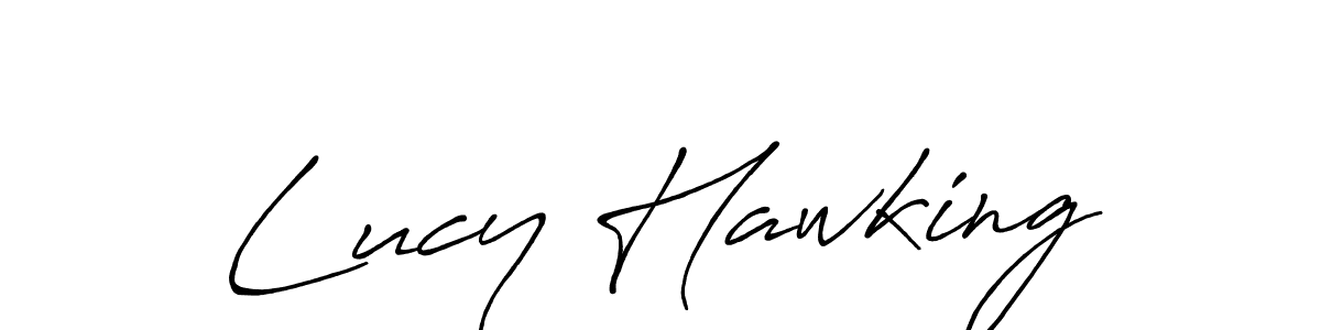 How to make Lucy Hawking name signature. Use Antro_Vectra_Bolder style for creating short signs online. This is the latest handwritten sign. Lucy Hawking signature style 7 images and pictures png