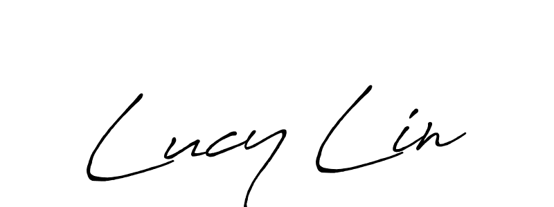 Make a beautiful signature design for name Lucy Lin. With this signature (Antro_Vectra_Bolder) style, you can create a handwritten signature for free. Lucy Lin signature style 7 images and pictures png