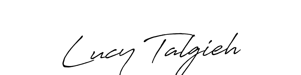 How to make Lucy Talgieh signature? Antro_Vectra_Bolder is a professional autograph style. Create handwritten signature for Lucy Talgieh name. Lucy Talgieh signature style 7 images and pictures png