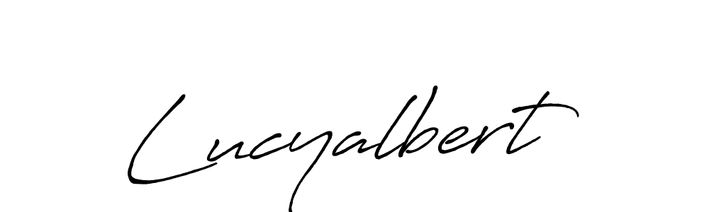 How to make Lucyalbert signature? Antro_Vectra_Bolder is a professional autograph style. Create handwritten signature for Lucyalbert name. Lucyalbert signature style 7 images and pictures png