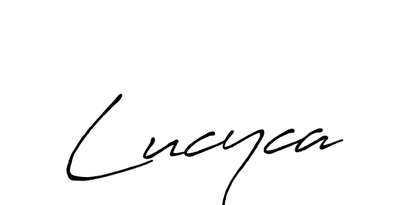 Lucyca stylish signature style. Best Handwritten Sign (Antro_Vectra_Bolder) for my name. Handwritten Signature Collection Ideas for my name Lucyca. Lucyca signature style 7 images and pictures png