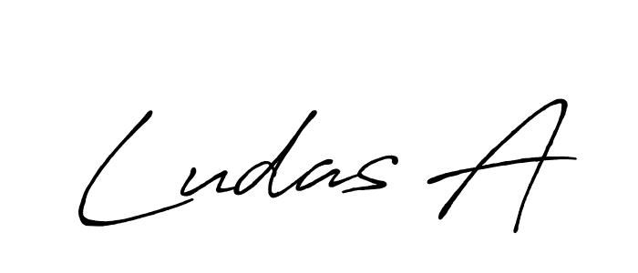 Make a beautiful signature design for name Ludas A. With this signature (Antro_Vectra_Bolder) style, you can create a handwritten signature for free. Ludas A signature style 7 images and pictures png