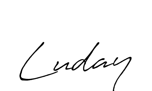 How to make Luday signature? Antro_Vectra_Bolder is a professional autograph style. Create handwritten signature for Luday name. Luday signature style 7 images and pictures png