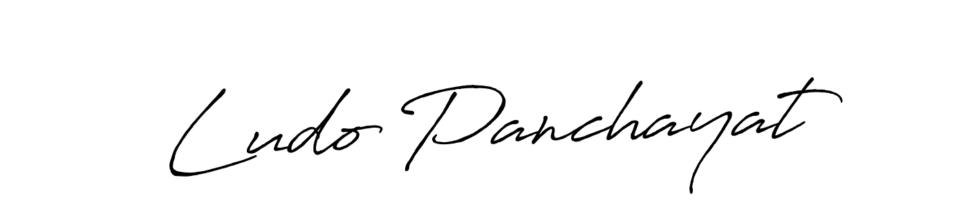 Make a beautiful signature design for name Ludo Panchayat. With this signature (Antro_Vectra_Bolder) style, you can create a handwritten signature for free. Ludo Panchayat signature style 7 images and pictures png