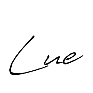 Lue stylish signature style. Best Handwritten Sign (Antro_Vectra_Bolder) for my name. Handwritten Signature Collection Ideas for my name Lue. Lue signature style 7 images and pictures png