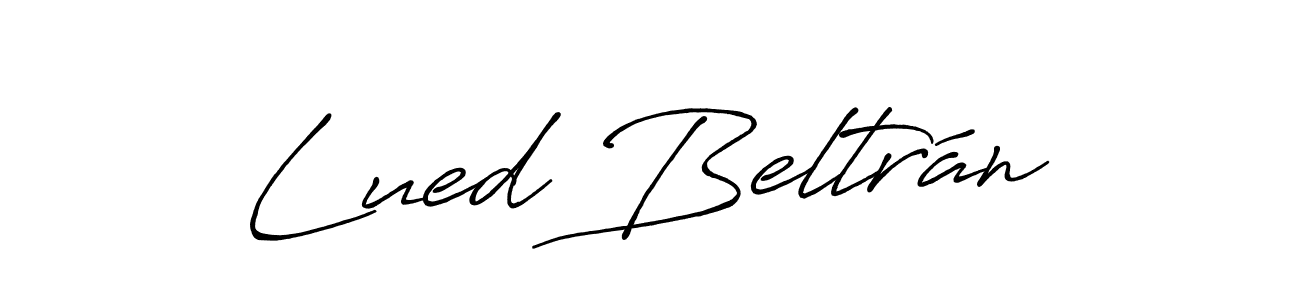 Similarly Antro_Vectra_Bolder is the best handwritten signature design. Signature creator online .You can use it as an online autograph creator for name Lued Beltrán. Lued Beltrán signature style 7 images and pictures png