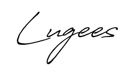 Enhance your business communications with Lugees signature in Antro_Vectra_Bolder lettering. Clean, modern, and universally compatible. Lugees signature style 7 images and pictures png