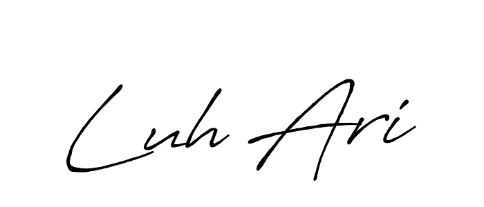 Once you've used our free online signature maker to create your best signature Antro_Vectra_Bolder style, it's time to enjoy all of the benefits that Luh Ari name signing documents. Luh Ari signature style 7 images and pictures png