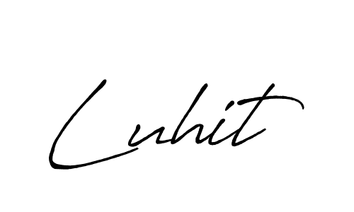 Use a signature maker to create a handwritten signature online. With this signature software, you can design (Antro_Vectra_Bolder) your own signature for name Luhit. Luhit signature style 7 images and pictures png