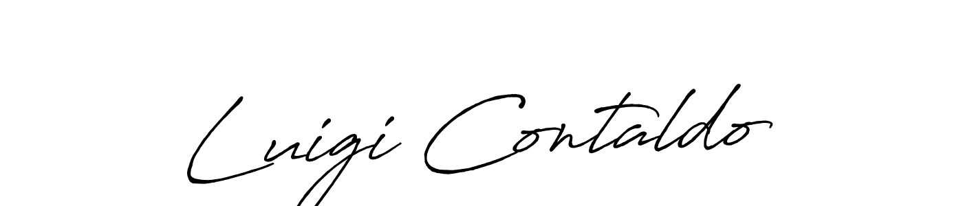 Luigi Contaldo stylish signature style. Best Handwritten Sign (Antro_Vectra_Bolder) for my name. Handwritten Signature Collection Ideas for my name Luigi Contaldo. Luigi Contaldo signature style 7 images and pictures png