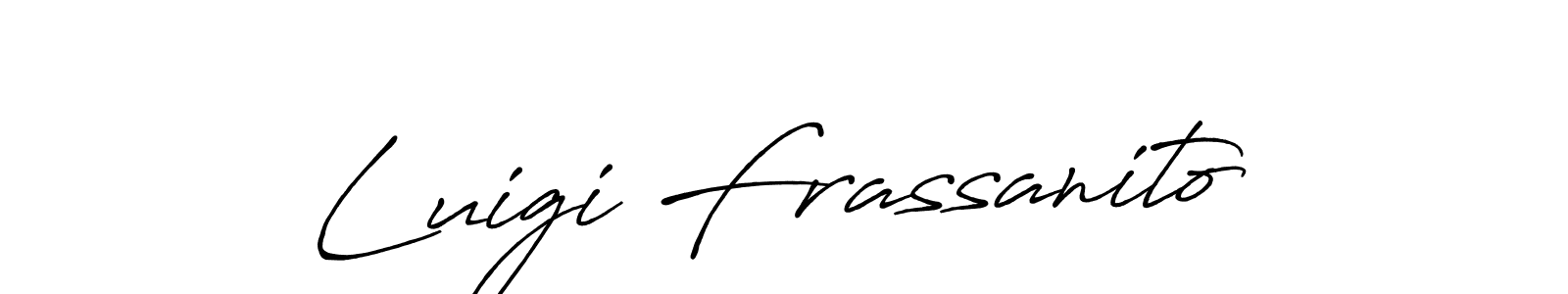 Make a beautiful signature design for name Luigi Frassanito. With this signature (Antro_Vectra_Bolder) style, you can create a handwritten signature for free. Luigi Frassanito signature style 7 images and pictures png