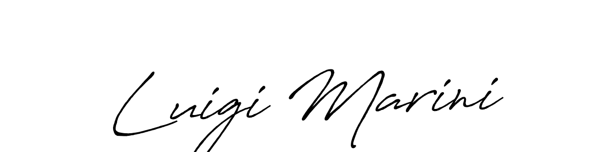 Design your own signature with our free online signature maker. With this signature software, you can create a handwritten (Antro_Vectra_Bolder) signature for name Luigi Marini. Luigi Marini signature style 7 images and pictures png