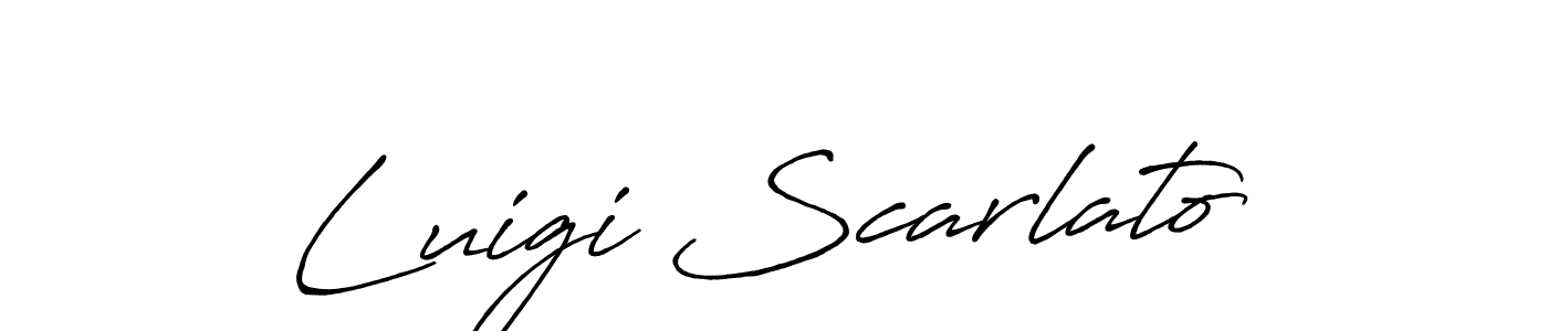 How to make Luigi Scarlato name signature. Use Antro_Vectra_Bolder style for creating short signs online. This is the latest handwritten sign. Luigi Scarlato signature style 7 images and pictures png