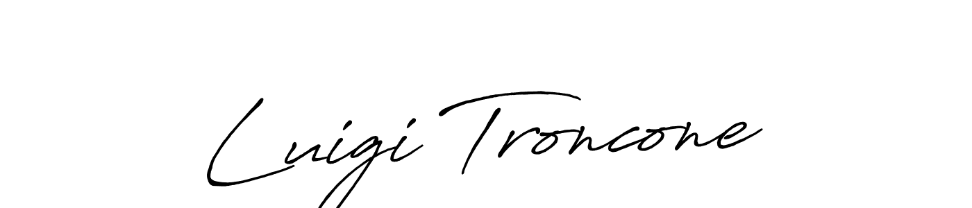 You should practise on your own different ways (Antro_Vectra_Bolder) to write your name (Luigi Troncone) in signature. don't let someone else do it for you. Luigi Troncone signature style 7 images and pictures png