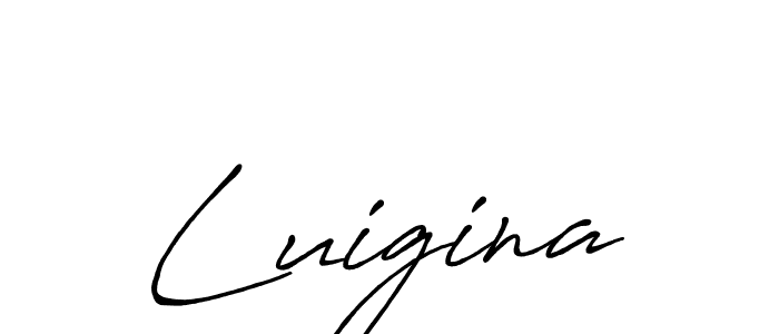 Design your own signature with our free online signature maker. With this signature software, you can create a handwritten (Antro_Vectra_Bolder) signature for name Luigina. Luigina signature style 7 images and pictures png