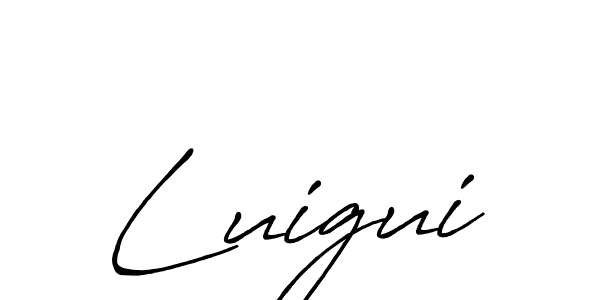 Make a beautiful signature design for name Luigui. With this signature (Antro_Vectra_Bolder) style, you can create a handwritten signature for free. Luigui signature style 7 images and pictures png