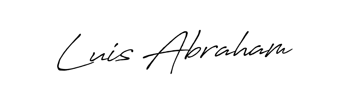 Make a beautiful signature design for name Luis Abraham. With this signature (Antro_Vectra_Bolder) style, you can create a handwritten signature for free. Luis Abraham signature style 7 images and pictures png