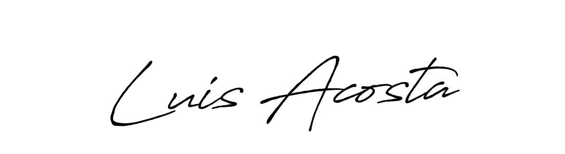 Design your own signature with our free online signature maker. With this signature software, you can create a handwritten (Antro_Vectra_Bolder) signature for name Luis Acosta. Luis Acosta signature style 7 images and pictures png