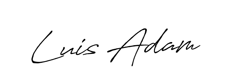 How to make Luis Adam name signature. Use Antro_Vectra_Bolder style for creating short signs online. This is the latest handwritten sign. Luis Adam signature style 7 images and pictures png