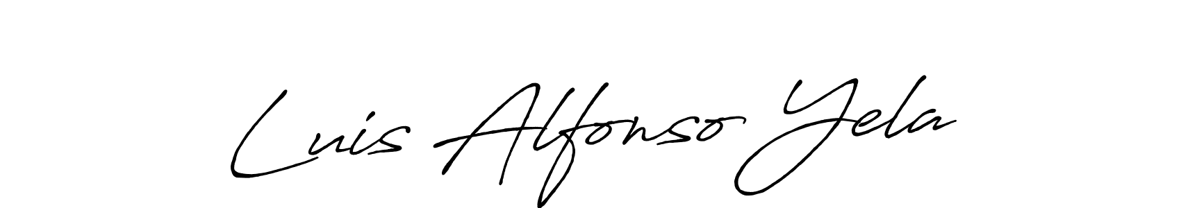 Design your own signature with our free online signature maker. With this signature software, you can create a handwritten (Antro_Vectra_Bolder) signature for name Luis Alfonso Yela. Luis Alfonso Yela signature style 7 images and pictures png