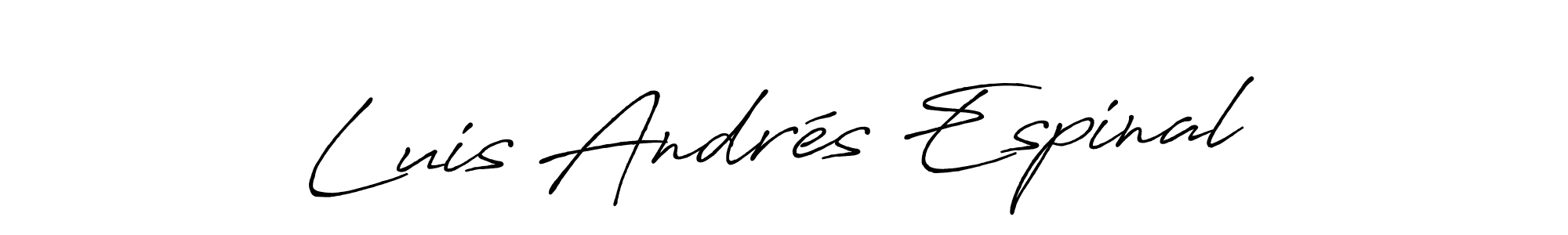 It looks lik you need a new signature style for name Luis Andrés Espinal. Design unique handwritten (Antro_Vectra_Bolder) signature with our free signature maker in just a few clicks. Luis Andrés Espinal signature style 7 images and pictures png