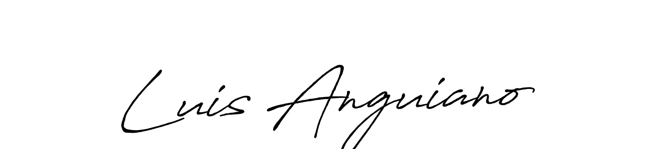 Also we have Luis Anguiano name is the best signature style. Create professional handwritten signature collection using Antro_Vectra_Bolder autograph style. Luis Anguiano signature style 7 images and pictures png
