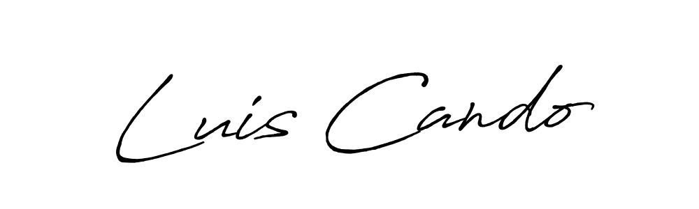 Use a signature maker to create a handwritten signature online. With this signature software, you can design (Antro_Vectra_Bolder) your own signature for name Luis Cando. Luis Cando signature style 7 images and pictures png