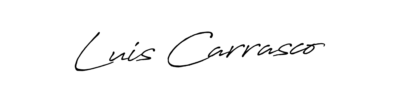 Luis Carrasco stylish signature style. Best Handwritten Sign (Antro_Vectra_Bolder) for my name. Handwritten Signature Collection Ideas for my name Luis Carrasco. Luis Carrasco signature style 7 images and pictures png