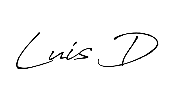 Make a beautiful signature design for name Luis D. Use this online signature maker to create a handwritten signature for free. Luis D signature style 7 images and pictures png