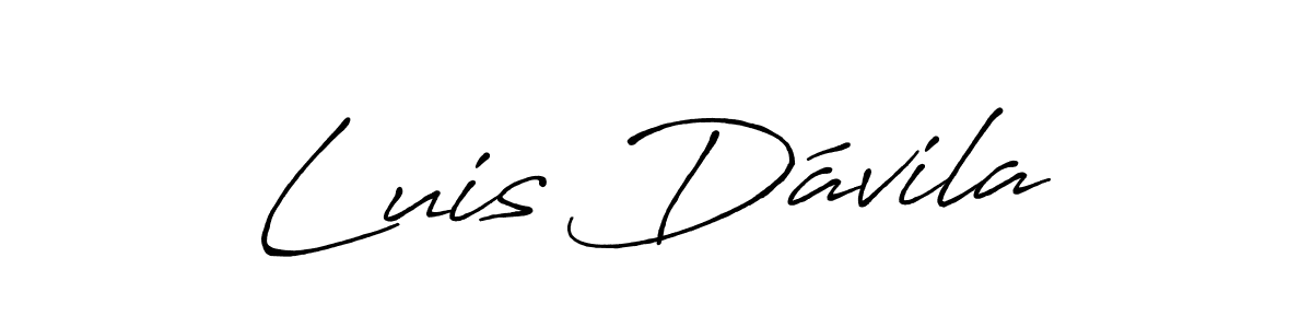 Make a beautiful signature design for name Luis Dávila. With this signature (Antro_Vectra_Bolder) style, you can create a handwritten signature for free. Luis Dávila signature style 7 images and pictures png