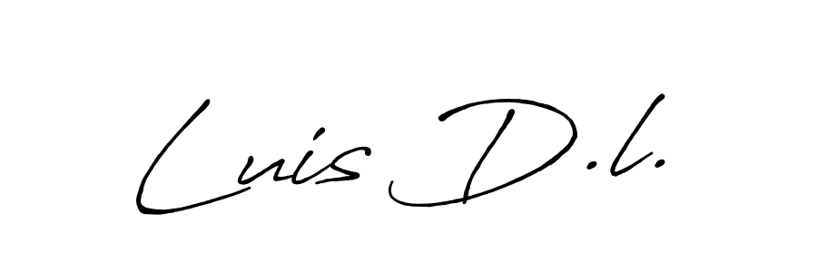 How to make Luis D.l. signature? Antro_Vectra_Bolder is a professional autograph style. Create handwritten signature for Luis D.l. name. Luis D.l. signature style 7 images and pictures png