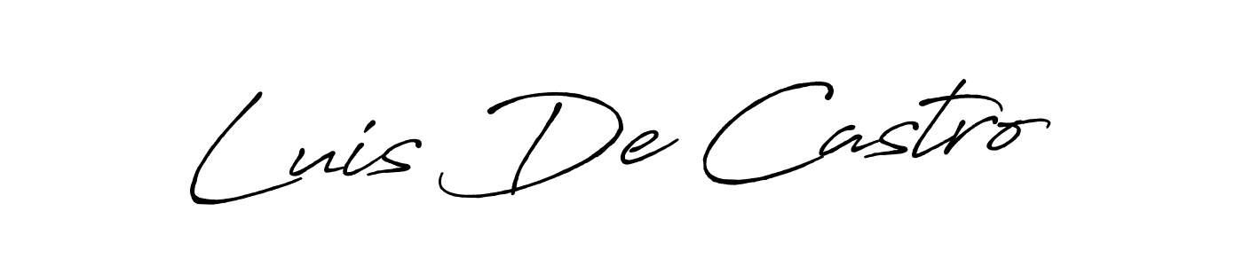 Make a beautiful signature design for name Luis De Castro. With this signature (Antro_Vectra_Bolder) style, you can create a handwritten signature for free. Luis De Castro signature style 7 images and pictures png