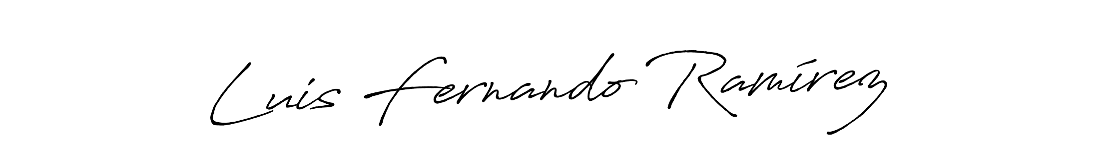 Create a beautiful signature design for name Luis Fernando Ramírez. With this signature (Antro_Vectra_Bolder) fonts, you can make a handwritten signature for free. Luis Fernando Ramírez signature style 7 images and pictures png