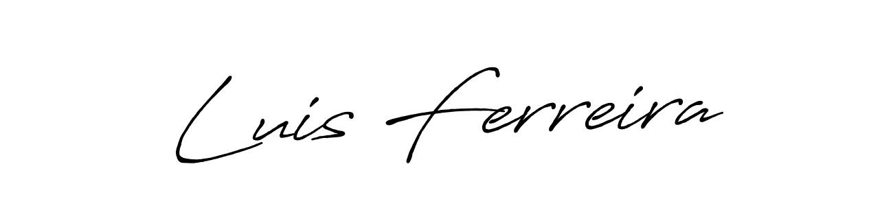 Make a short Luis Ferreira signature style. Manage your documents anywhere anytime using Antro_Vectra_Bolder. Create and add eSignatures, submit forms, share and send files easily. Luis Ferreira signature style 7 images and pictures png