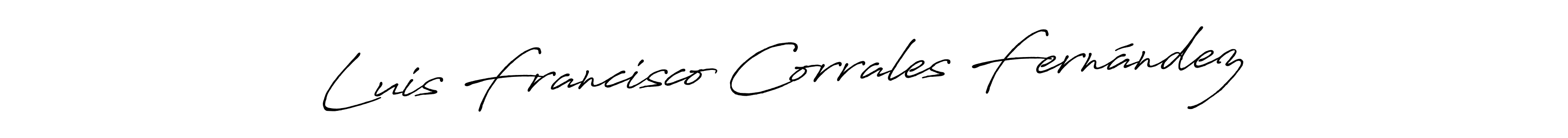 Also we have Luis Francisco Corrales Fernández name is the best signature style. Create professional handwritten signature collection using Antro_Vectra_Bolder autograph style. Luis Francisco Corrales Fernández signature style 7 images and pictures png