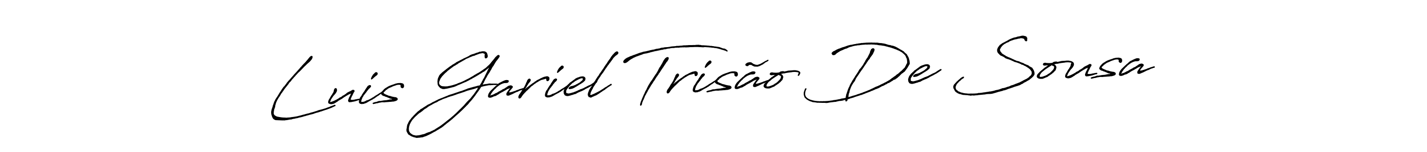 Create a beautiful signature design for name Luis Gariel Trisão De Sousa. With this signature (Antro_Vectra_Bolder) fonts, you can make a handwritten signature for free. Luis Gariel Trisão De Sousa signature style 7 images and pictures png