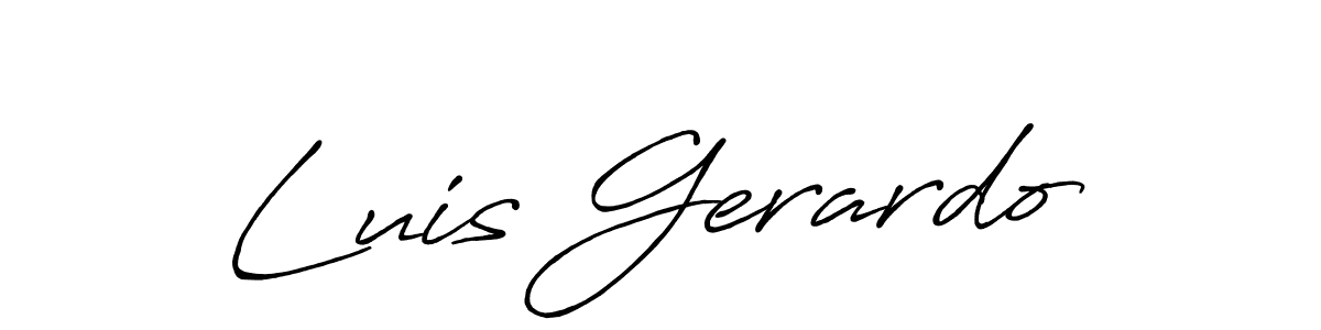 How to make Luis Gerardo signature? Antro_Vectra_Bolder is a professional autograph style. Create handwritten signature for Luis Gerardo name. Luis Gerardo signature style 7 images and pictures png