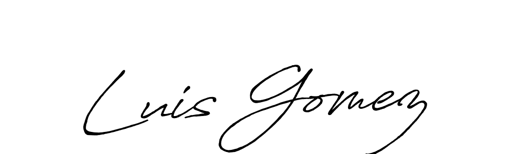 Use a signature maker to create a handwritten signature online. With this signature software, you can design (Antro_Vectra_Bolder) your own signature for name Luis Gomez. Luis Gomez signature style 7 images and pictures png