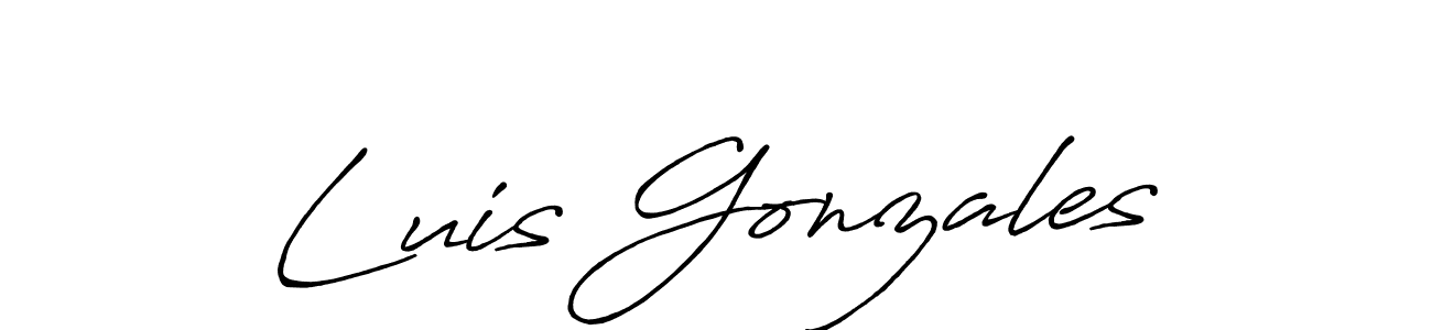 Use a signature maker to create a handwritten signature online. With this signature software, you can design (Antro_Vectra_Bolder) your own signature for name Luis Gonzales. Luis Gonzales signature style 7 images and pictures png