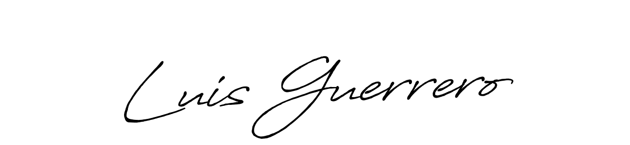 Design your own signature with our free online signature maker. With this signature software, you can create a handwritten (Antro_Vectra_Bolder) signature for name Luis Guerrero. Luis Guerrero signature style 7 images and pictures png
